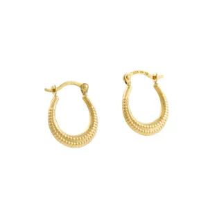 10K Gold x Seashell Creole Hoops