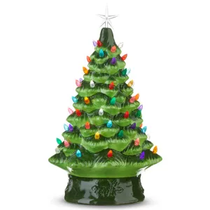 17" Vintage Lighted Tree