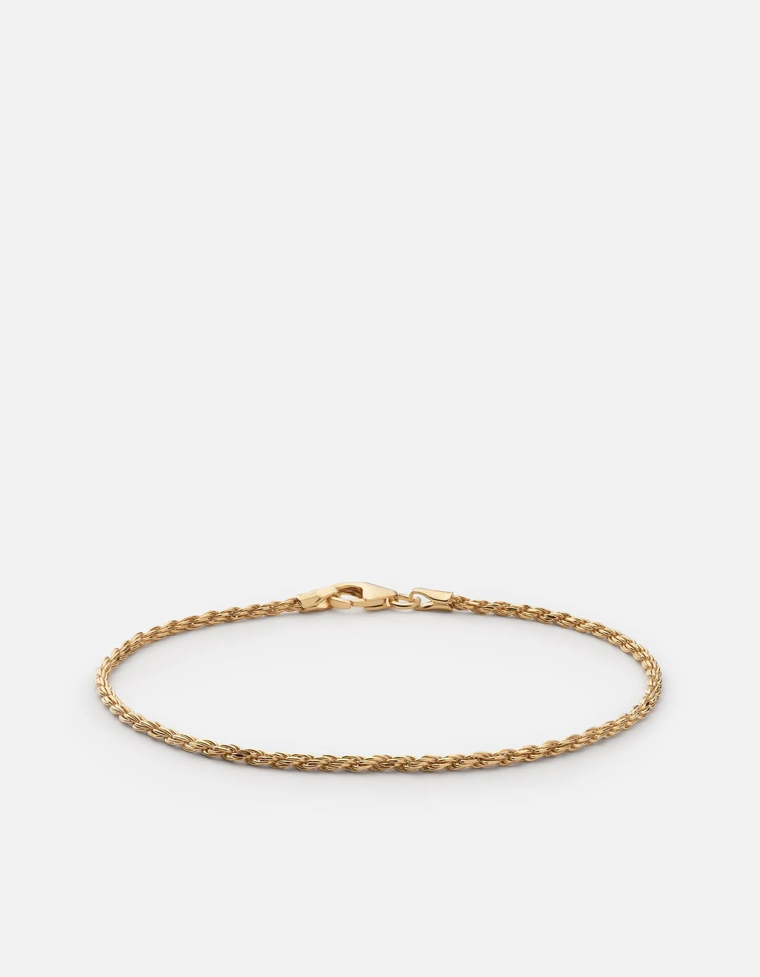 1.8 Rope Chain Bracelet, 14k Gold