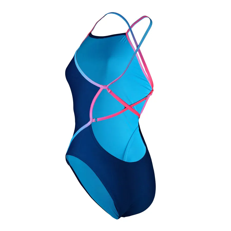 Aqua Sphere Essentials Adjustable Diamond Back Suits- Navy/Pink