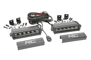 Black Series LED Light Bar | 6 Inch | Single Row Pair