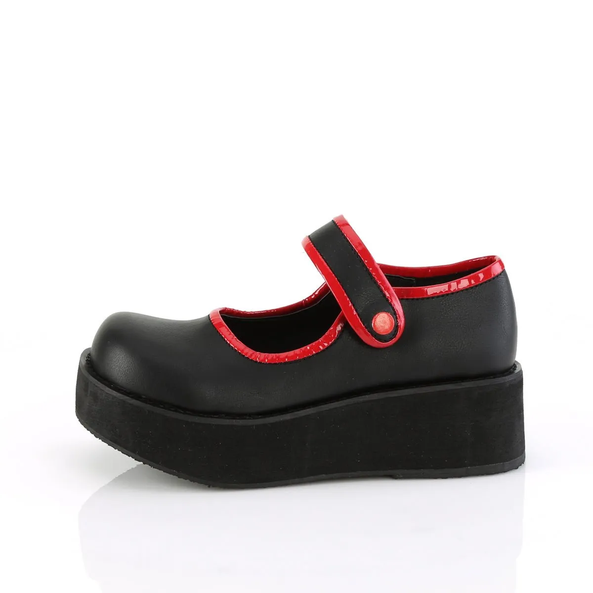 Demonia SPRITE-01 | Black Vegan Leather Mary Janes