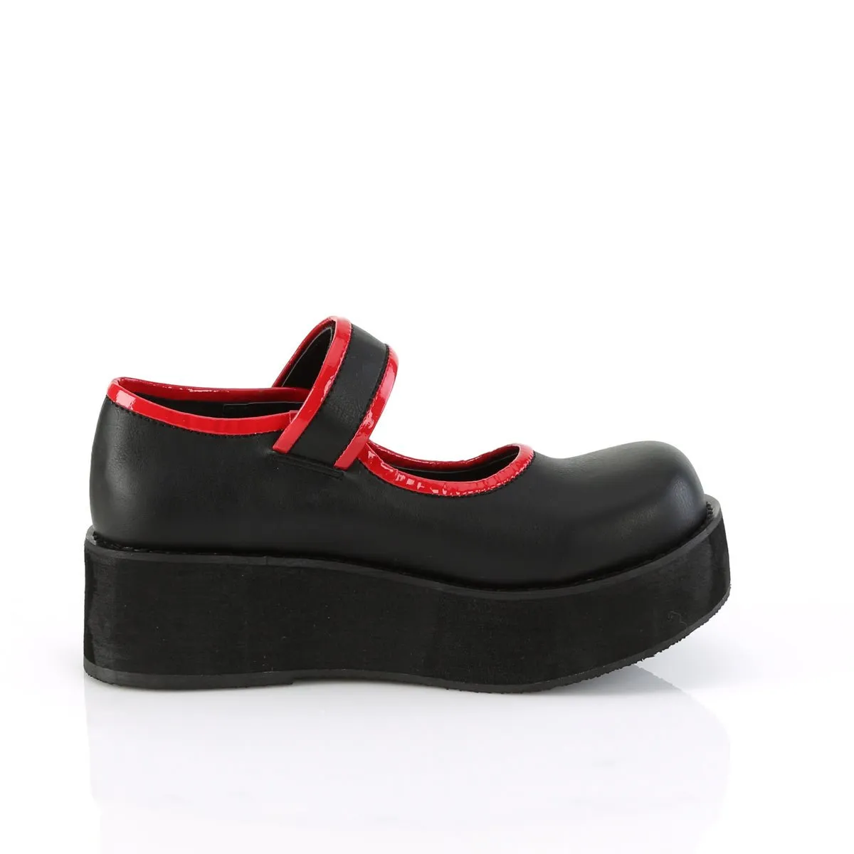 Demonia SPRITE-01 | Black Vegan Leather Mary Janes