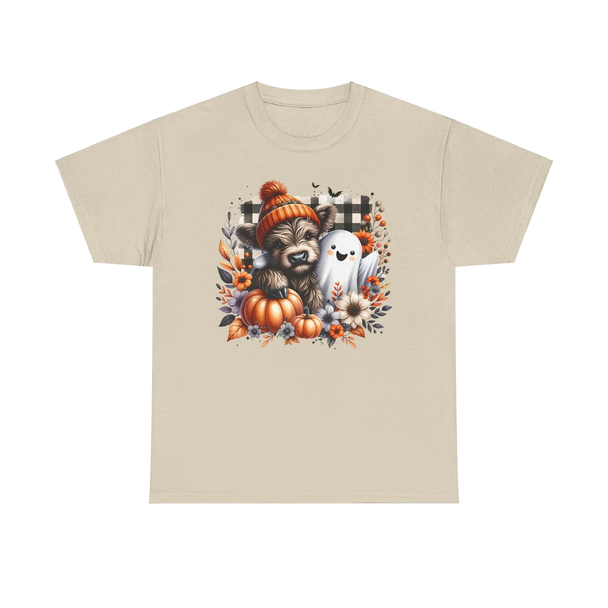 Fall cow, ghost & Pumkins Tee