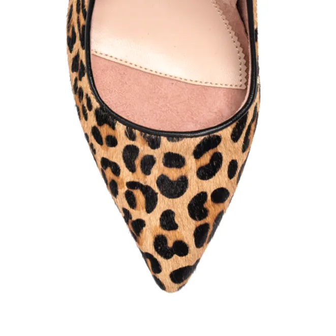 Fierce Leopard Haircalf Mary Jane Pump