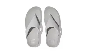 FitFlop Womens Lulu Shimmerlux Toe Post Sandals Silver