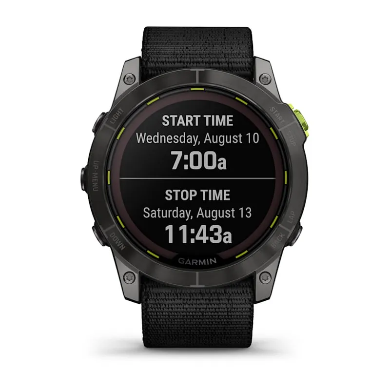 Garmin Enduro™ 2 Carbon Grey DLC Titanium with Black UltraFit Nylon Strap