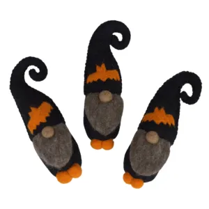 Halloween Gnome- Black & Orange