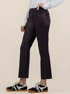 Kut from the Kloth Kelsey Faux Leather Flare Pants - Sangria