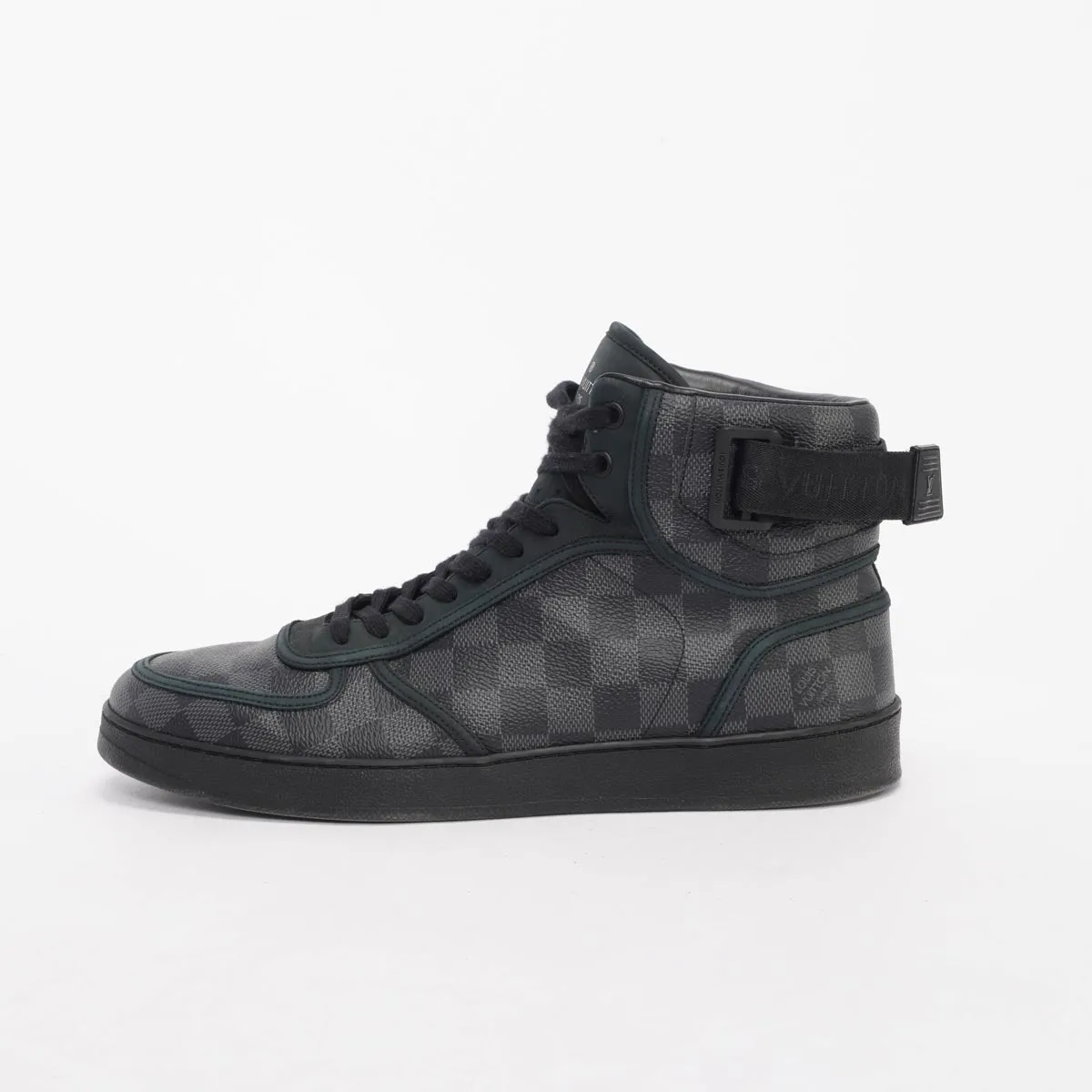 Louis Vuitton Damier Graphite Rivoli High Top Sneakers 8.5