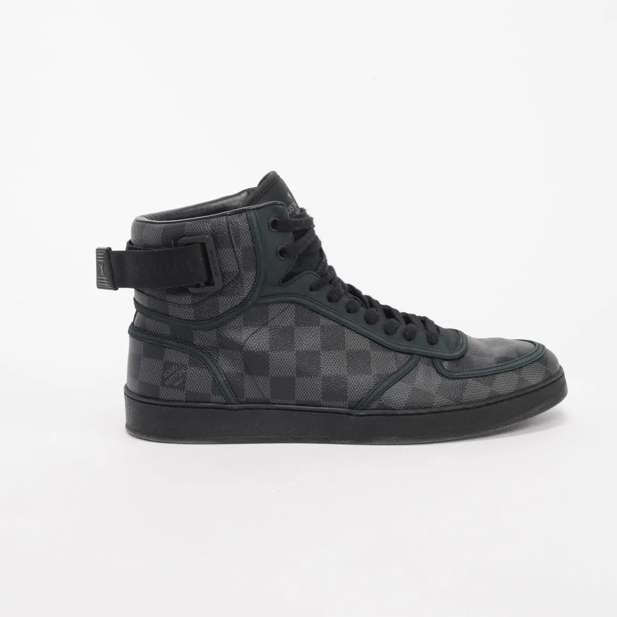 Louis Vuitton Damier Graphite Rivoli High Top Sneakers 8.5