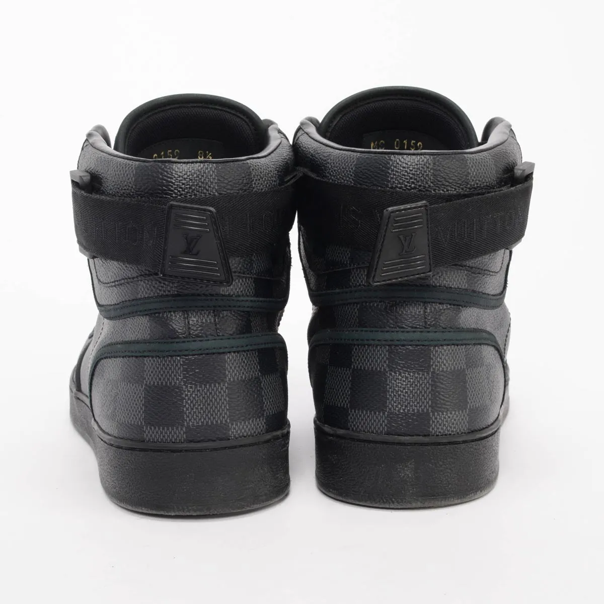 Louis Vuitton Damier Graphite Rivoli High Top Sneakers 8.5