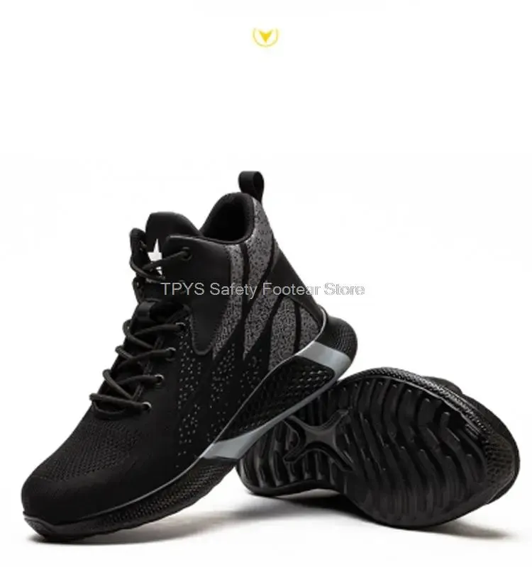 Men's High Top Comfortable Steel Toed Work Sneakers