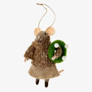 Midwinter Melinda Felted Mouse Ornament