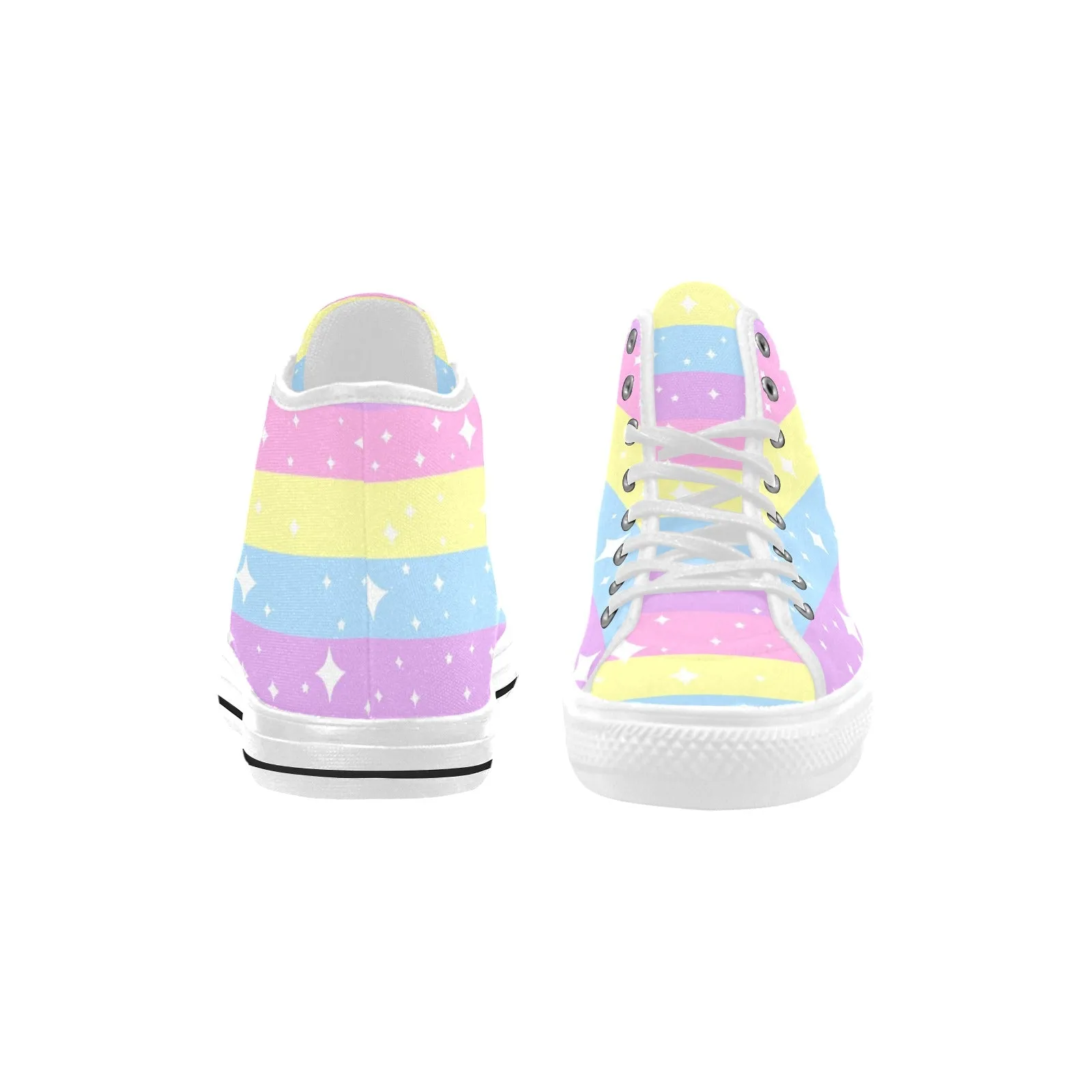 Rainbow Ribbon Women's Fancy High Top Shoes