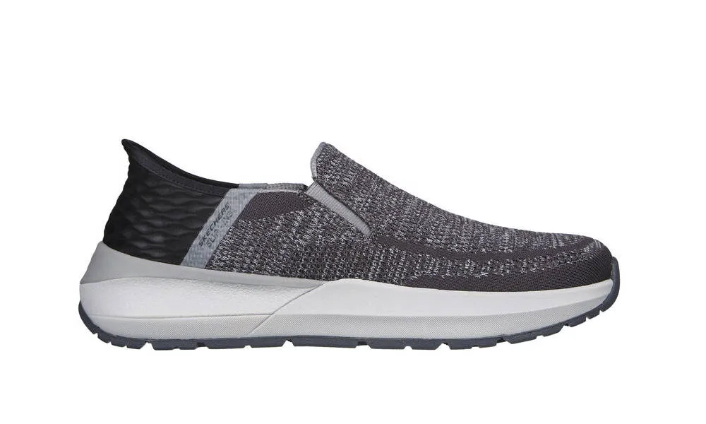 Skechers Mens Slip-ins Neville Rovelo Charcoal Light Grey