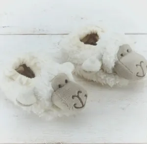 Soft Baby Animal Sheep Baby Booties, soft newborn baby slipper booties, slip on baby lamb booties, Baby Birthday Gift, Sheep Booties