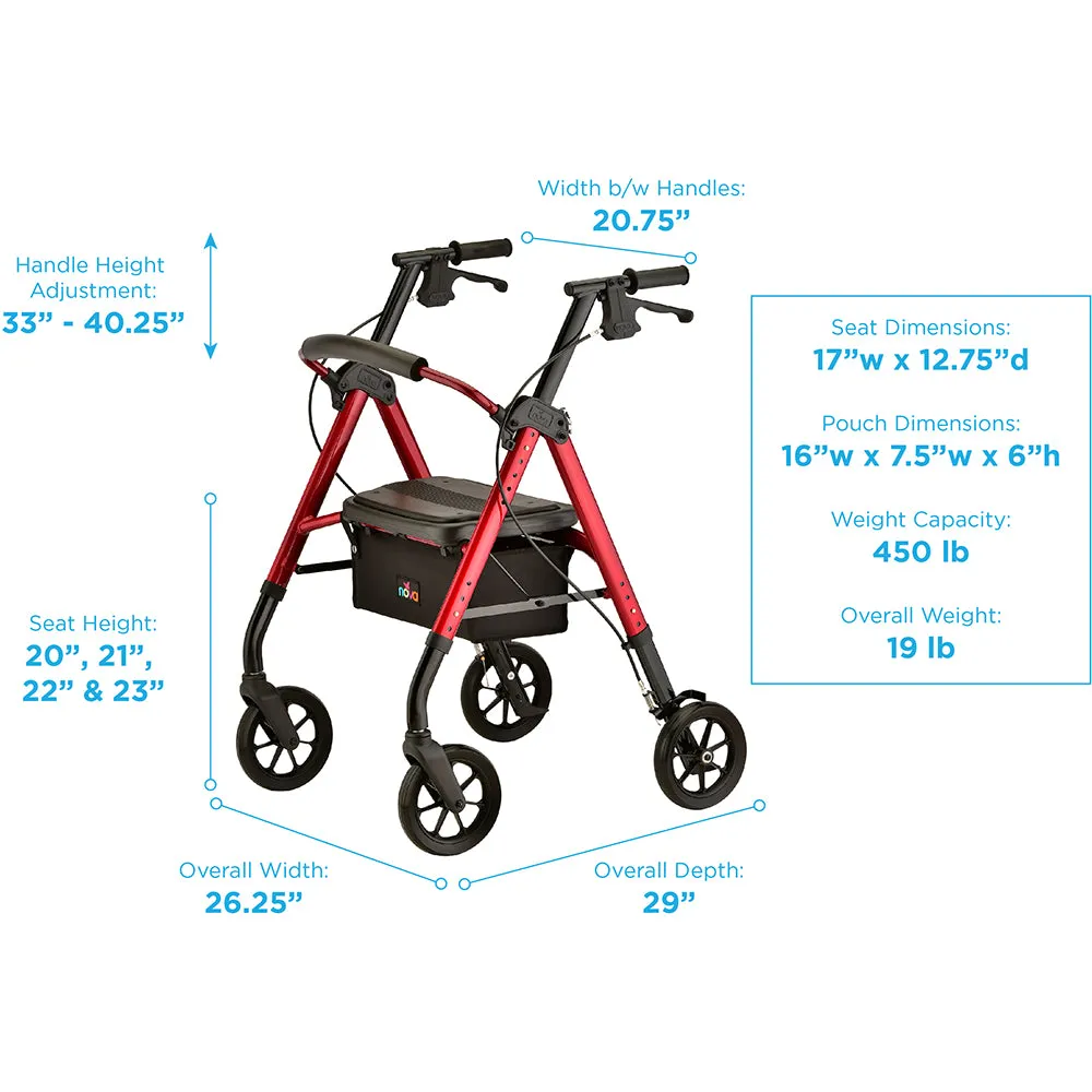 Star 8 DX Heavy Duty Rollator Walker