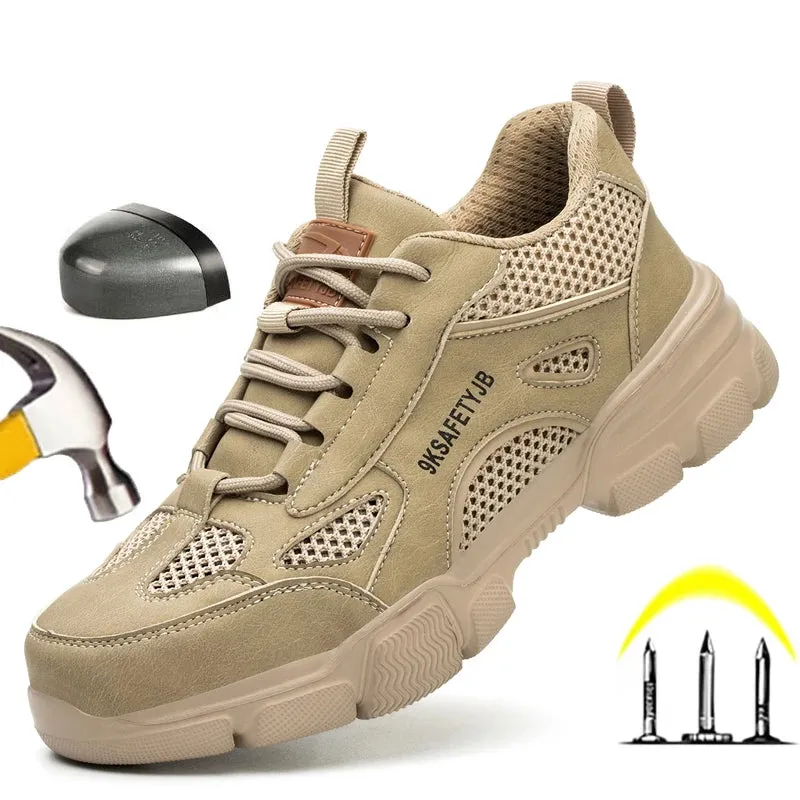 Steel Toed Sneakers For Work Anti Puncture Work Place Safe