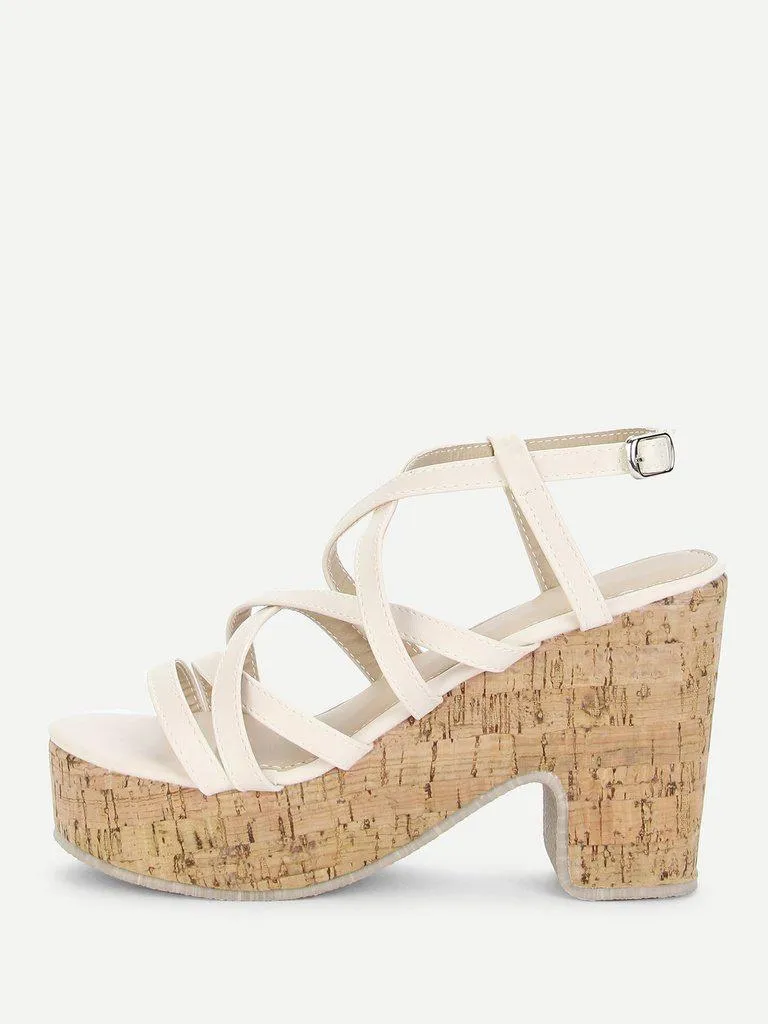 Strappy Platform Wedge Sandals