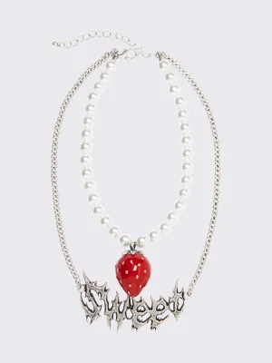 Sweetberry Pearl Necklace Set