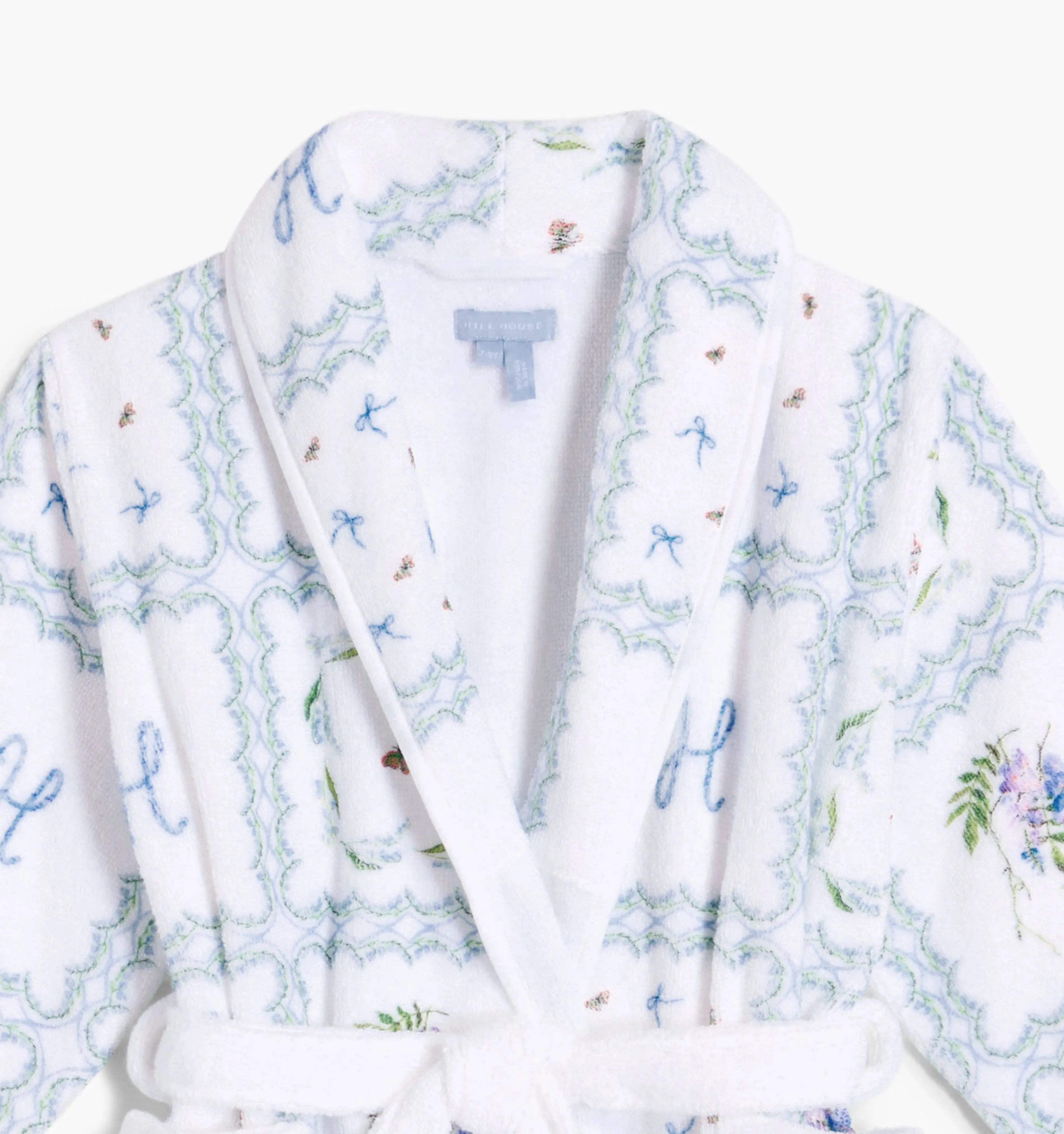 The Baby Hotel Robe - White Floral Patchwork