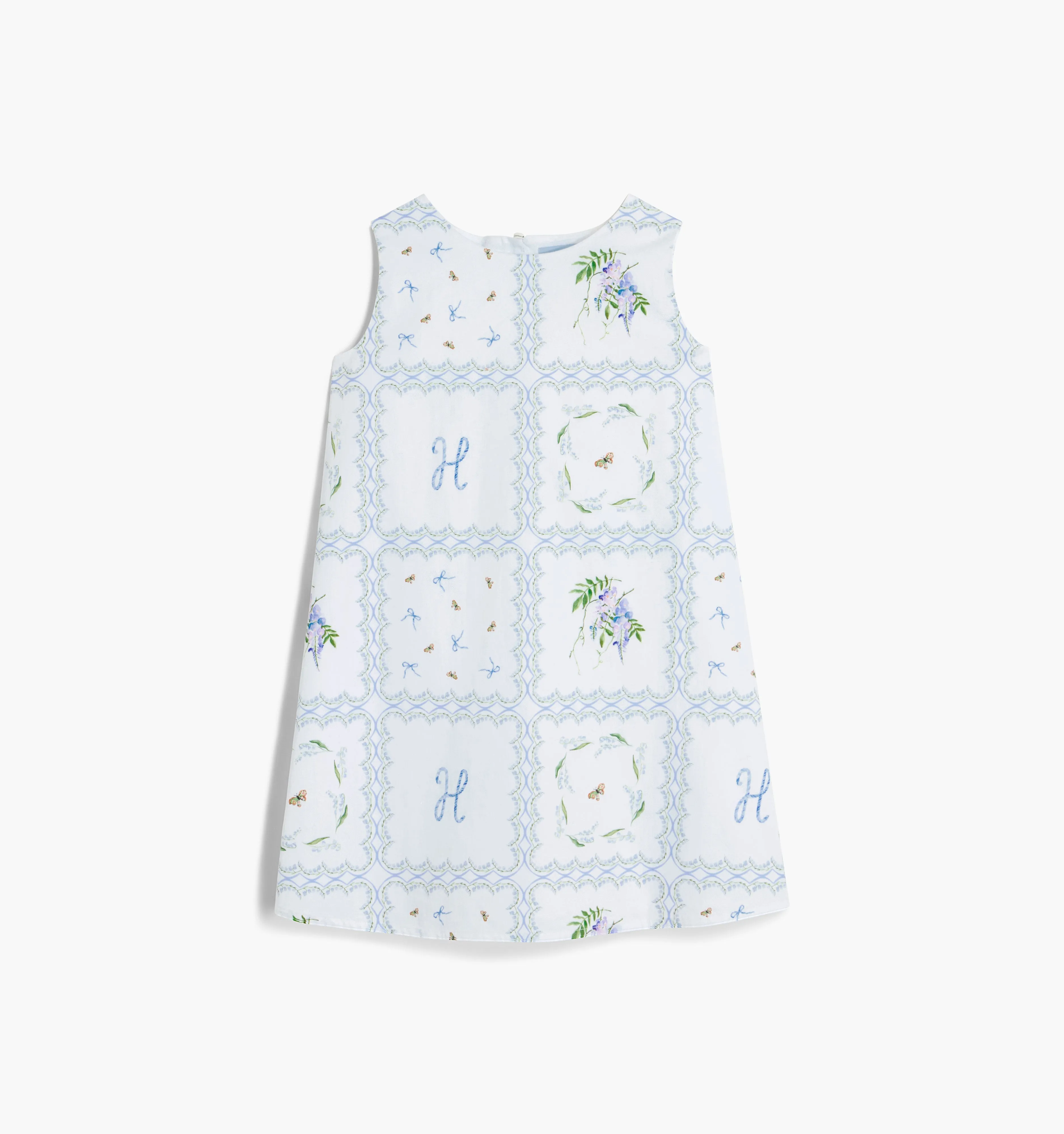 The Tiny Charlie Dress - White Floral Patchwork