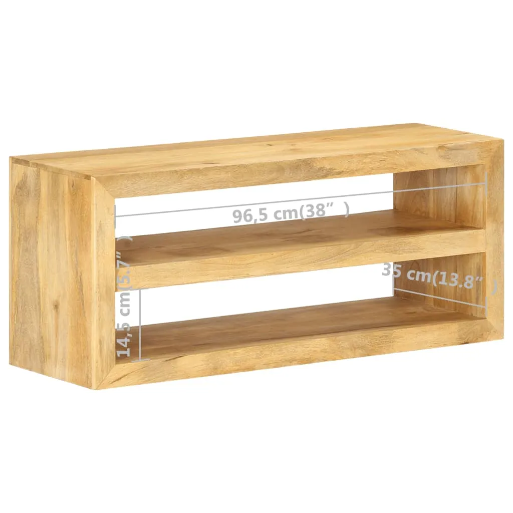 TV Cabinet 107x35x45 cm Solid Mango Wood